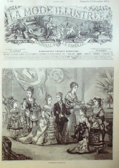 Journal Mode illustrée 1874 # 50 Travestissemnts enfants