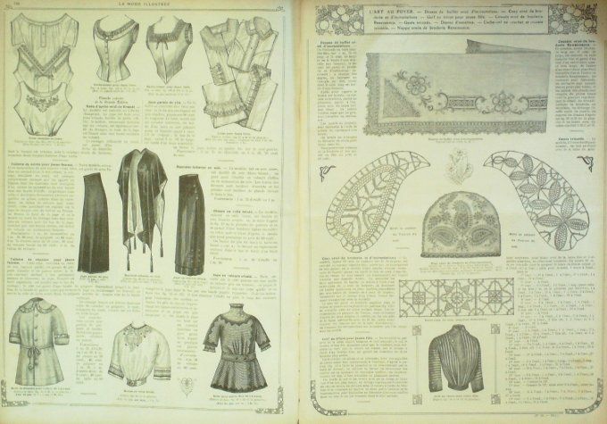 Journal Mode illustrée 1911 # 50 Jupe corsets toilettes féminines