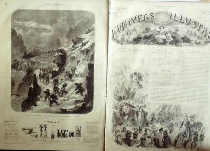 L'Univers illustré 1866 # 510 Chine Prince Kong Mont-Cenis Oldenbourg Tunisie costumes de Beylik