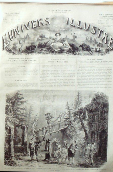 L'Univers illustré 1866 # 512 Syrie chasse aux cailles Irlande Félians