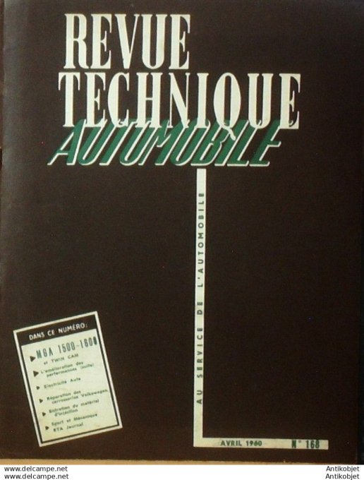 Revue Technique Automobile Mga 1500-1600 et Twin Cam Perkins 168#1960