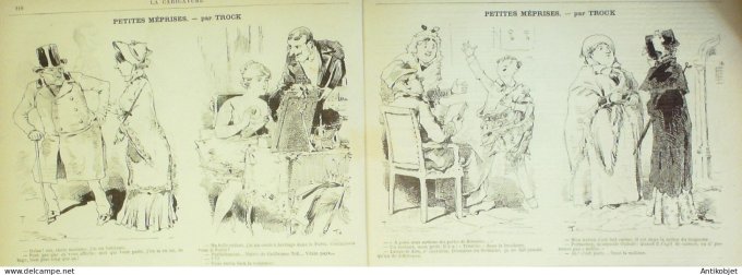 La Caricature 1882 n°119 Mariage Dot Robida Heure du patissier Saro