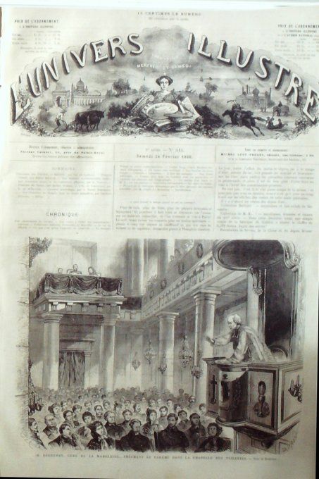 L'Univers illustré 1866 # 514 karpathies chasse Canada Vancouver port Harvey Angleterre exeter