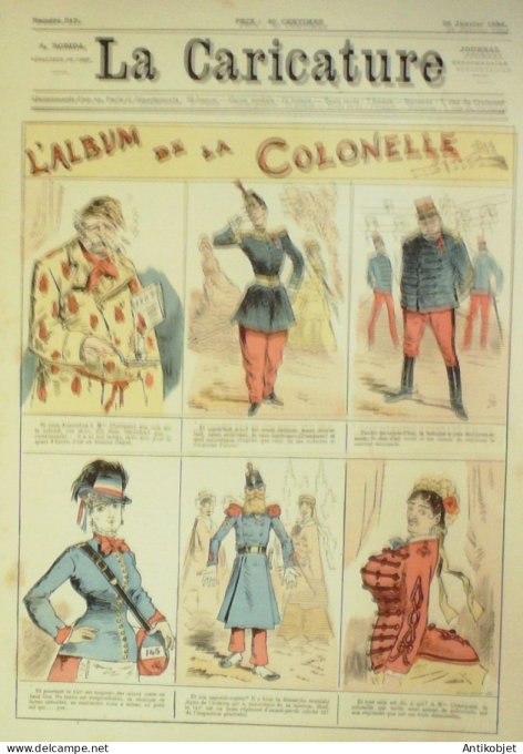 La Caricature 1884 n°213 Album de la Colonelle Draner Sorel Trock M Pouff Job