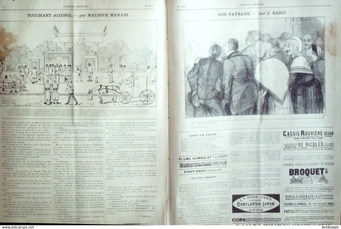 Le Journal Amusant 1891 n°1810 Tripatouilleurs sur le boulevard touchant accord