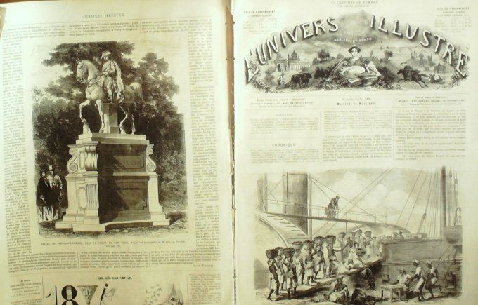 L'Univers illustré 1866 # 518 Zanzibar Chine Kiang-Nan Allemagne Postdam Orangerie Sans-Souci 