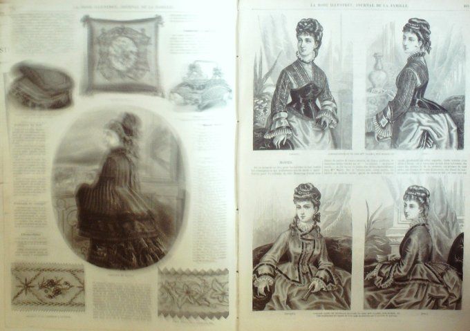 JJournal Mode illustrée 1874 # 51 Robes en faye & tablatante