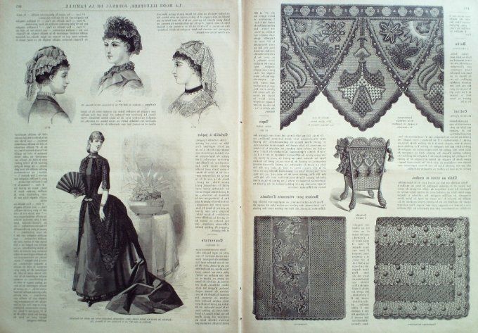 Journal Mode illustrée 1885 # 51 Manteau & robe en soie