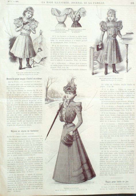 Journal Mode illustrée 1897 # 51 Toilette de réunion dame âgée