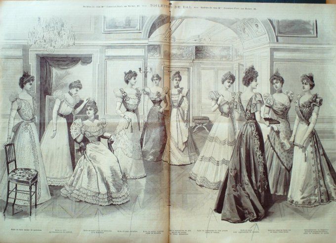 Journal Mode illustrée 1897 # 51 Toilette de réunion dame âgée