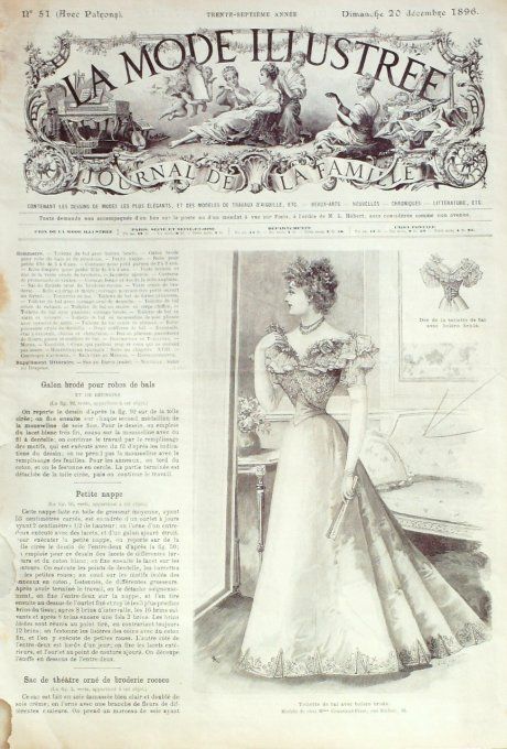 Journal Mode illustrée 1896 # 51 Toilette de bal