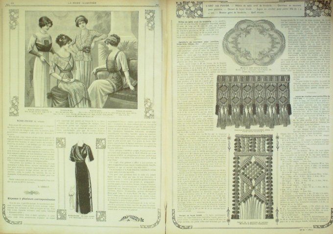 Journal Mode illustrée 1911 # 51 Robes de concert & soirée Costumes enfants