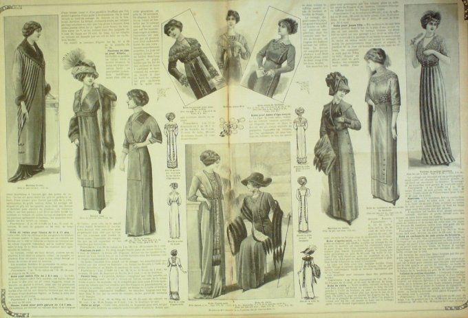 Journal Mode illustrée 1911 # 51 Robes de concert & soirée Costumes enfants