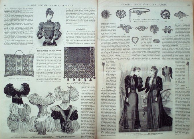 Journal Mode illustrée 1892 # 51 Costumes d'enfants