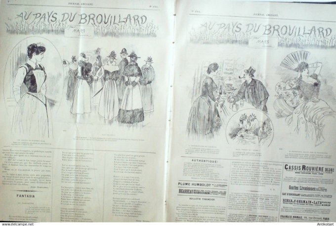 Le Journal Amusant 1890 n°1791 Dans le Monde Pays Brouillard Palais Royal Prix Montyon