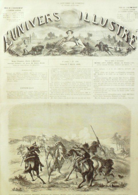 L'Univers illustré 1866 # 526 Mexique guerilla Regules Panama Aspinwall Pays-Bas Claremont 