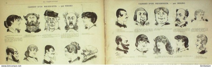 La Caricature 1882 n°106 Institution de Ste-Catherine Robida Vie dnas les Brasseires Bach Loys