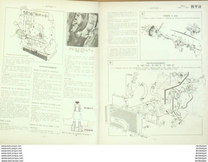 R.T Automobile Citroën SM 1972/1975 Volvo 66 Simca 1307/1308   # 355