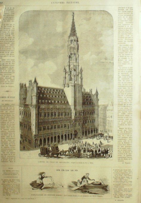 L'Univers illustré 1866 # 528 Bruxelles St-Pétersbourg Chasse Uruguay Fray-Bentos Autriche Alzbourg