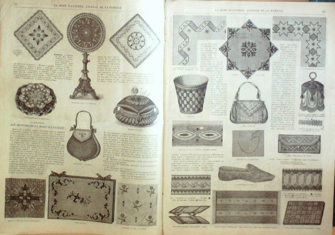 Journal Mode illustrée 1871 # 52 Toilettes d'intérieur