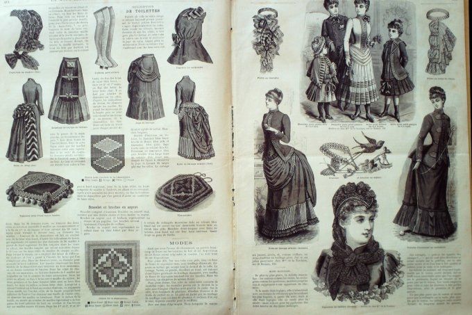 Journal Mode illustrée 1884 # 52 Manteau en vigogne 