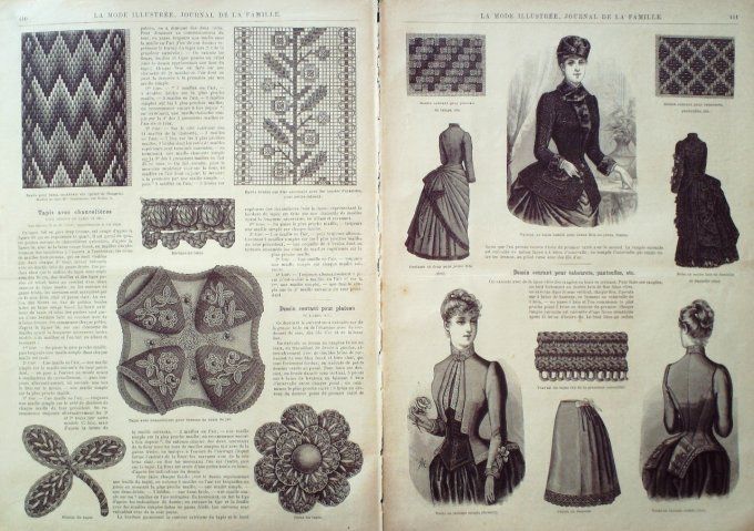 Journal Mode illustrée 1885 # 52 Robes en Moire & drap