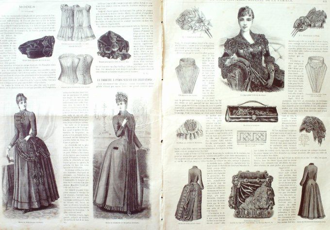 Journal Mode illustrée 1886 # 52 Robe en lainage