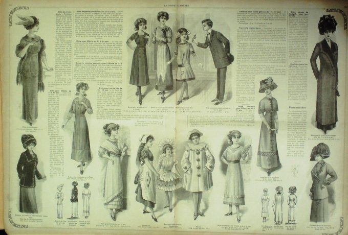 Journal Mode illustrée 1910 # 52 Travestis & costumes d'enfants