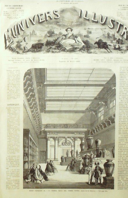 L'Univers illustré 1866 # 530 Allemagne Mayence Gutenberg Tyrol Méran Jules Bara   