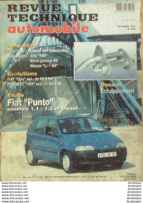 R.T Automobile Fiat Punto E & Uno Peugeot 106 Alfa roméo 145   # 566