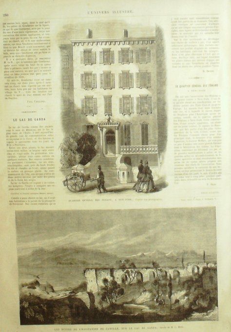 L'Univers illustré 1866 # 533 Rouen (76) Guageloupe Basse Terre Reine des Belges Italie lac Garda