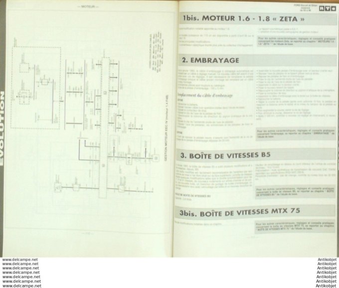 Revue Technique Automobile Citroën Xsara D Ford Escort Orion Fiat Punto  #641