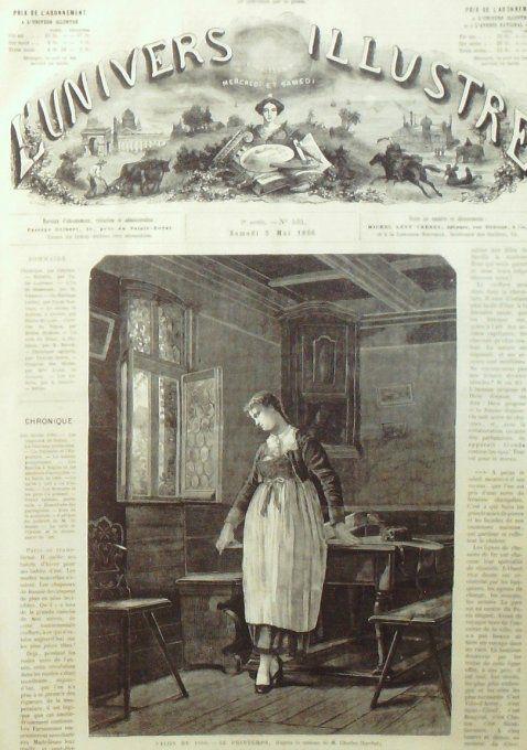 L'Univers illustré 1866 # 534 Andelis (27) Florence Sénat italien Egypte Massouah Anvers Rubens