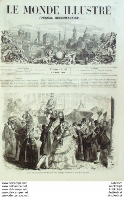 Le Monde illustré 1860 n°184 Liban Beytrouth Chine Tche-Fou Pays-Bas Amsterdam Italie Maddaloni Sant