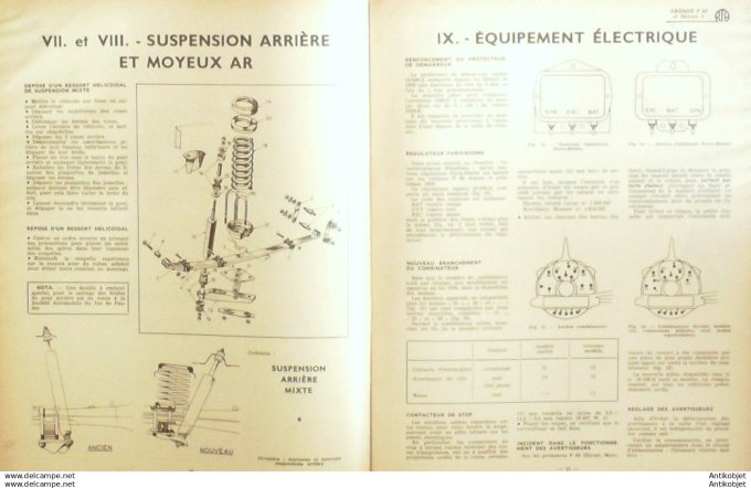 Revue Technique Automobile Simca Aronde P60 Deluxe & étoile Camions UNIC 165#1960