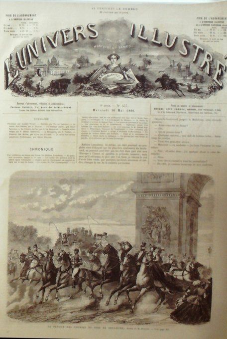 L'Univers illustré 1866 # 537 Charles-Quint Cap Bonne-Espérance phare Pointe-verte