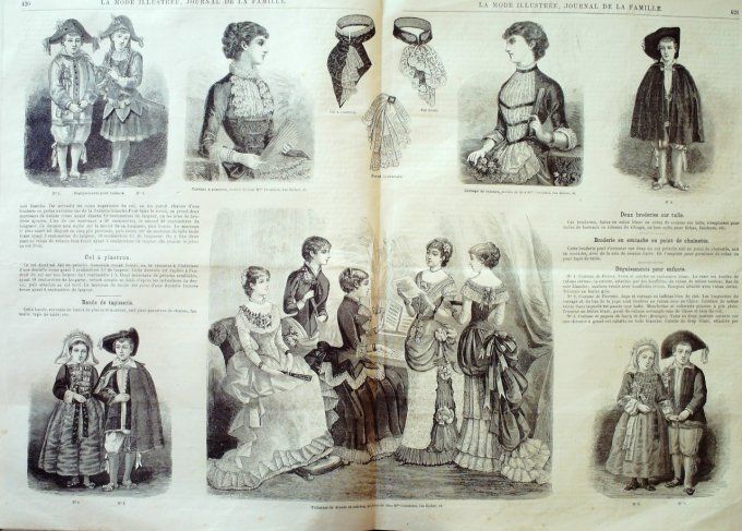 Journal Mode illustrée 1882 # 53 Robes en serge & mousseline                              