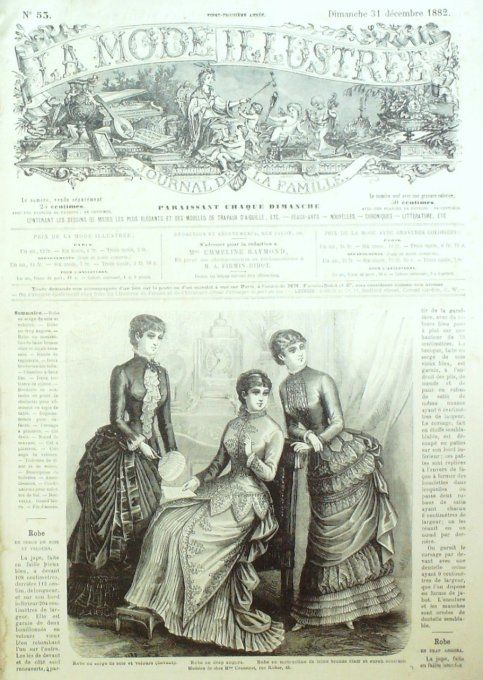 Journal Mode illustrée 1882 # 53 Robes en serge & mousseline                              