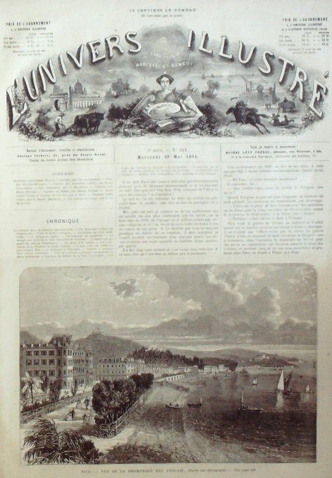 L'Univers illustré 1866 # 541 Nice (06) Gangoutri Gange Pologne Cracovie Marie Stuart