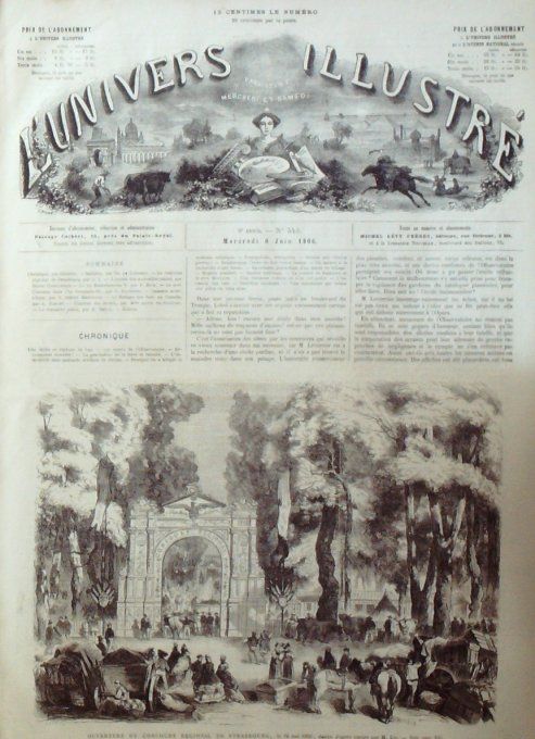 L'Univers illustré 1866 # 543 Strasbourg (67) Canada Bucherons Brésil Fernando de Noronha (île)