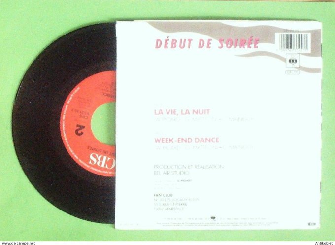 Début de soirée 45T SP La vie la nuit 1988