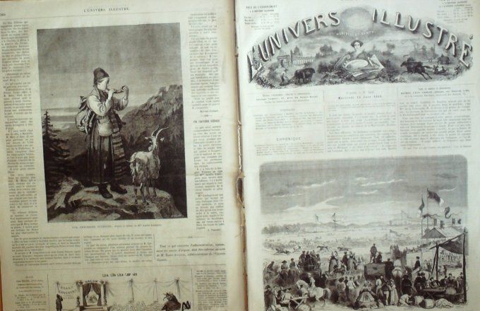 L'Univers illustré 1866 # 544 Suède Chevrière Guatemala Antigua Villette explosion