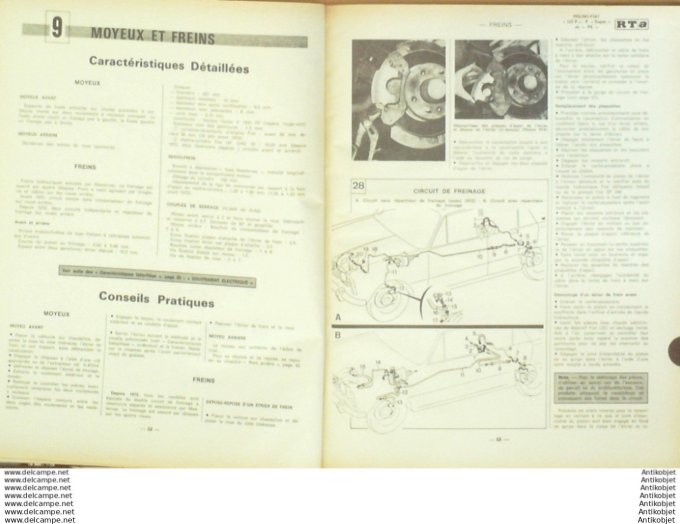 Revue Technique Automobile Citroën Gs 7cv 1220 Polski Fiat 125  #345