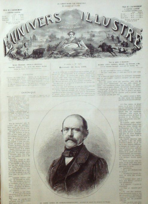 L'Univers illustré 1866 # 547 Autriche Vienne Armée Italie Lombardie Armée 