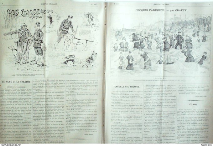 Le Journal Amusant 1891 n°1827 Nos Chasseurs Angleterre et l'Ecosse le costume de bain