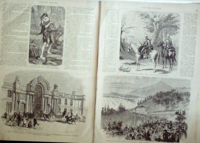 L'Univers illustré 1866 # 549 Italie Lombardie Bresclin Autriche Insbruck Radetzky