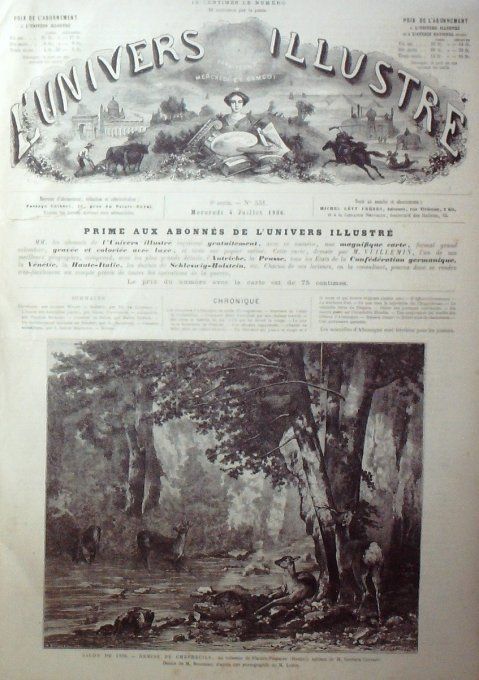 L'Univers illustré 1866 # 551 Italie Vénétie Piémont Alexandrie Mexique Cinaloa