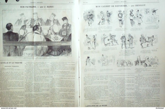 Le Journal Amusant 1890 n°1788 Fantasia carnet de reporter Papotages idiots ma cousine