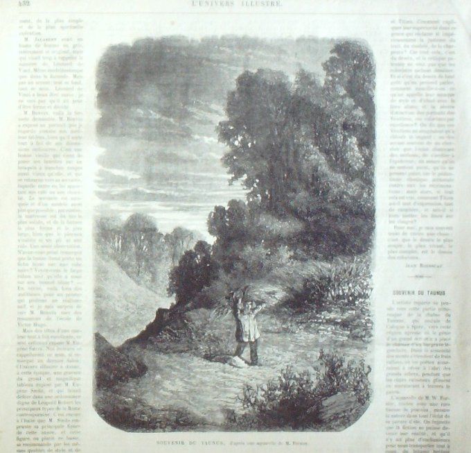 L'Univers illustré 1866 # 552 Allemagne Taunus Italie Vérone Mincio 