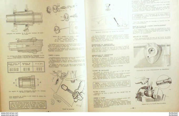 Revue Technique Automobile Citroën Ami 6 Volkswagen 1500 B.M.C 850 Fiat 1300-1500 182#1961